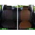 Защита низа и спинки сиденья от проминания с отверстиями под ISOFIX - Royal Accessories - Premium - для автокресла - с красной прострочкой